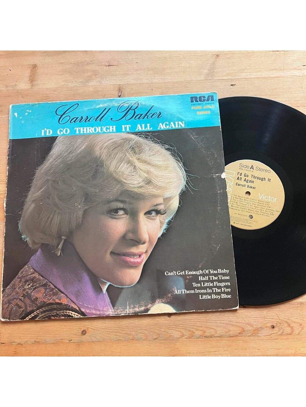 Carroll Baker - I'd go through it all Again 33rpm VG+ VR17